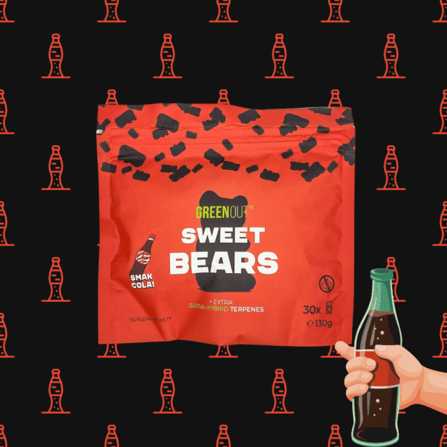 Żelki konopne Green Out Sweet Bears Cola - Wyjątkowy Smak i Wysoka Jakość Olejku Konopnego Weed4u