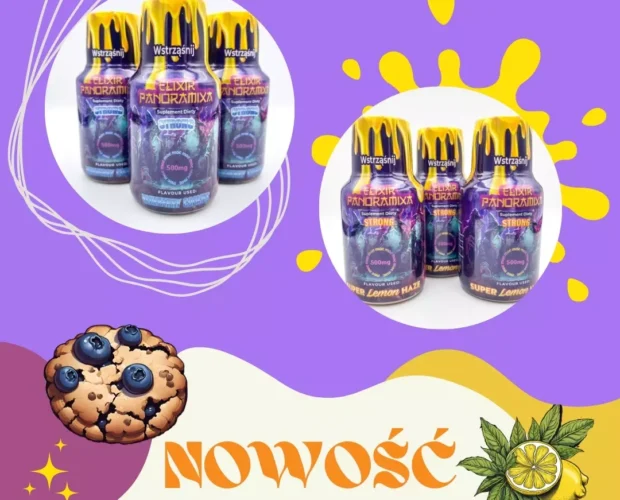 Nowości w Naszym Sklepie: Odkryj Elixir Panoramixa – Shot Konopny Super Lemon Haze i Blueberry Cookies